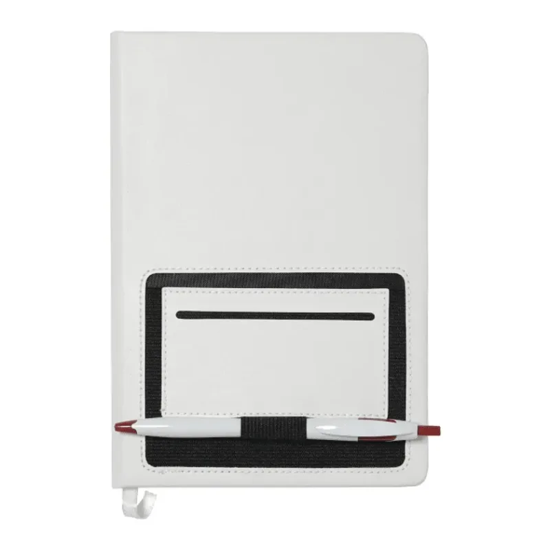 Personalized Moda Notebook with Pen Loop - 6" x 8" — view 6