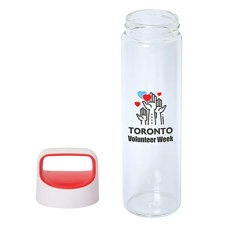 600 Ml. (20 Fl. Oz.) Glass Water Bottle