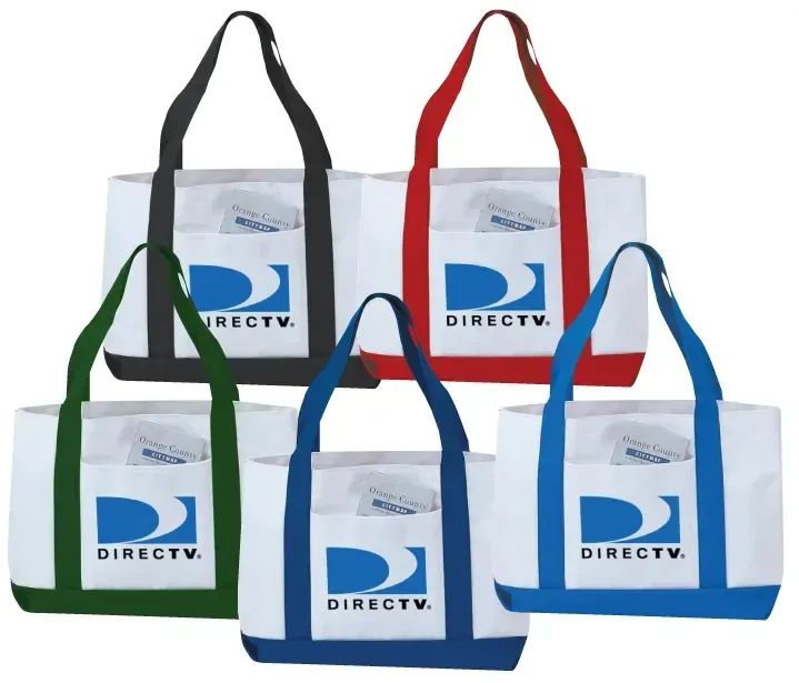 Branded Custom Tote Bag - 600D Polyester 2 Tone