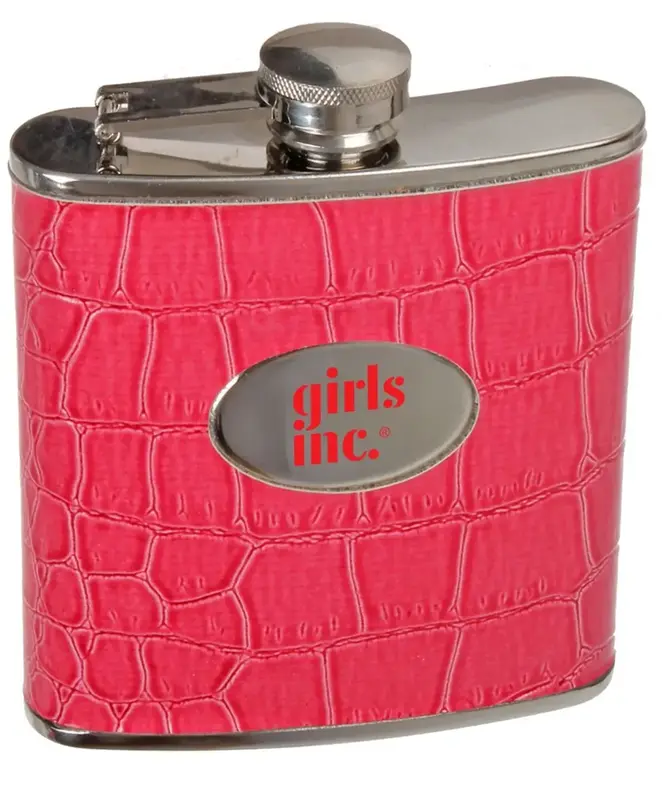 Custom Pink Alligator Flask (6oz)