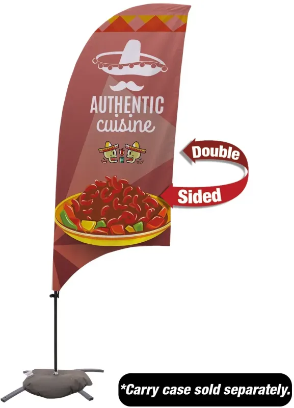 7.5' Value Razor Sail Sign Kit (Double-Sided with Cross Base) — view 4
