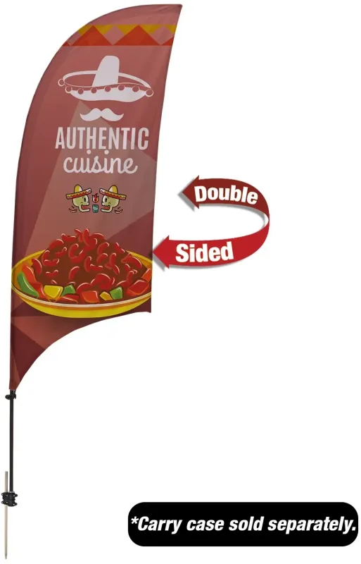 7.5' Value Razor Sail Sign Kit (Double-Sided with Value Spike) — view 4