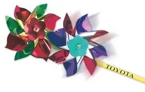 Multi Color Metallic Pinwheel - 7"