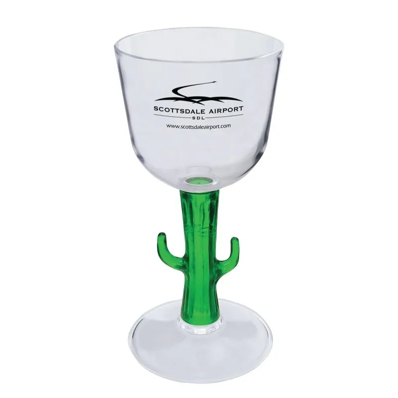 7 oz. Novelty Stem Plastic Wine Glass — view 4