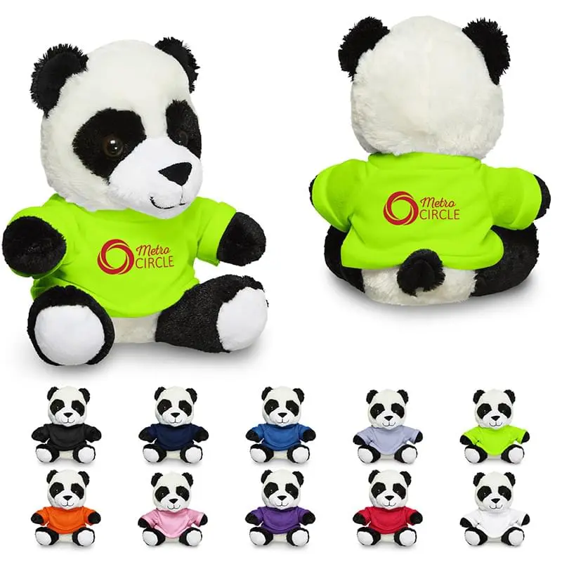 7" Plush Panda with T-Shirt