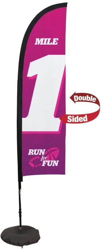 7' Premium Blade Sail Sign Kit (Double-Sided with Scissor Base) — view 6