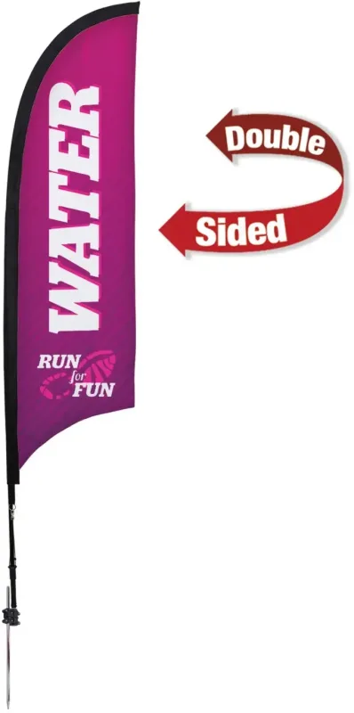 7' Premium Razor Sail Sign Kit (Double-Sided with Ground Spike) — view 5