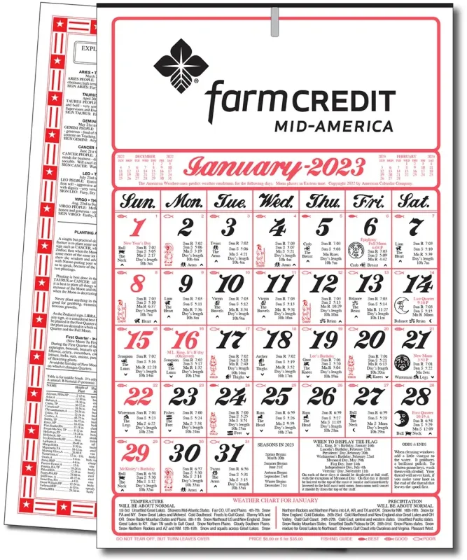 7 Sheet Almanac Wall Calendar (11x17) — view 3