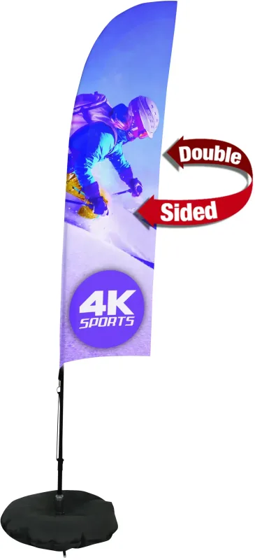 7' Streamline Blade Sail Sign Kit (Double-Sided with Scissor Base) — view 6