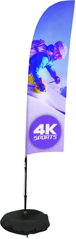 7' Streamline Blade Sail Sign Kit (Single-Sided with Scissor Base) — view 6