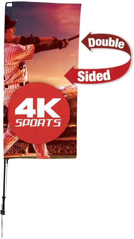 7' Streamline Rectangle Sail Sign Flag Kit (Double-Sided with Ground Spike) — view 5