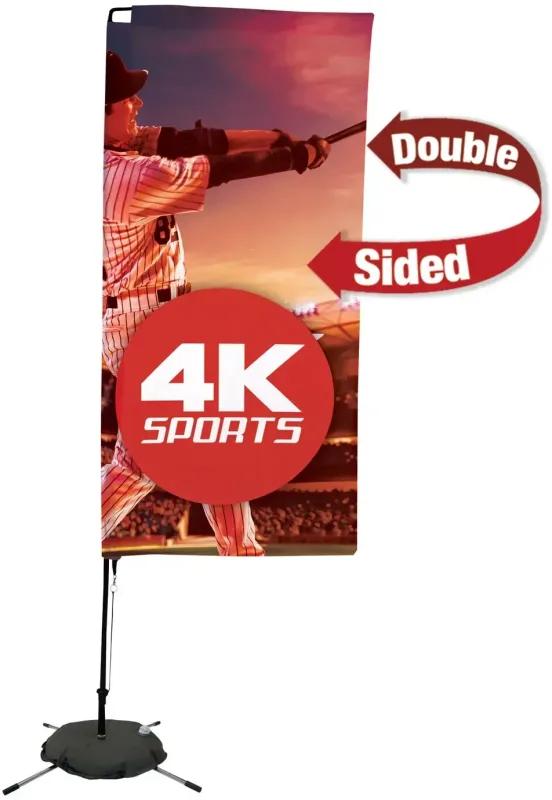 7' Streamline Rectangle Sail Sign Flag Kit (Double-Sided with Scissor Base) — view 6