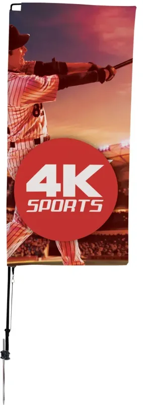 7' Streamline Rectangle Sail Sign Kit (Single-Sided with Ground Spike) — view 3