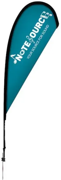 8' Elite Teardrop Nylon Sail Sign Kit (Single-Sided with Ground Spike)