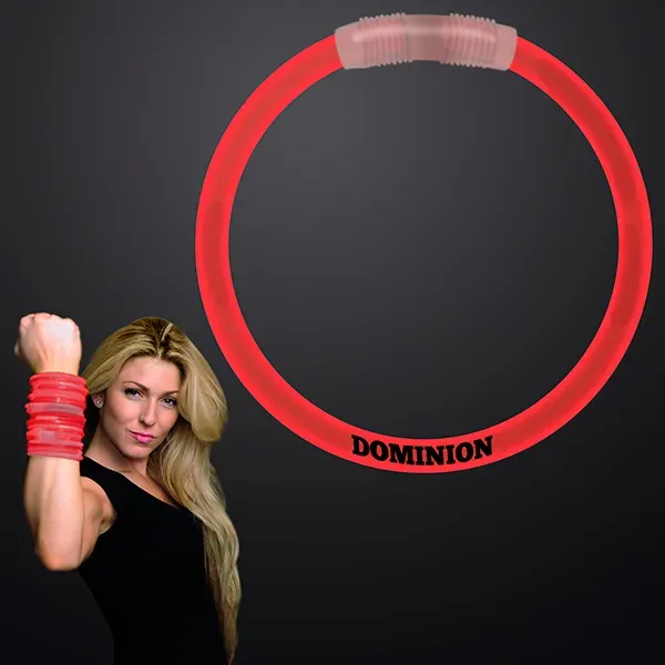 8 Inch Red Glow Bracelets