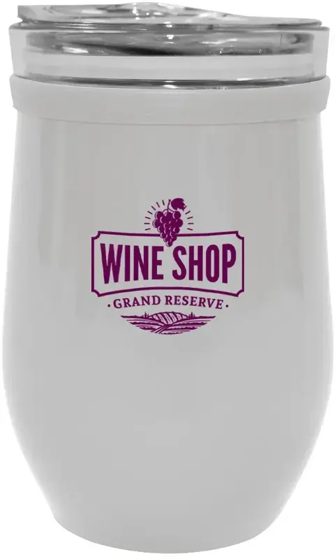 8 Oz. Glass And Stainless Steel Wine Tumbler