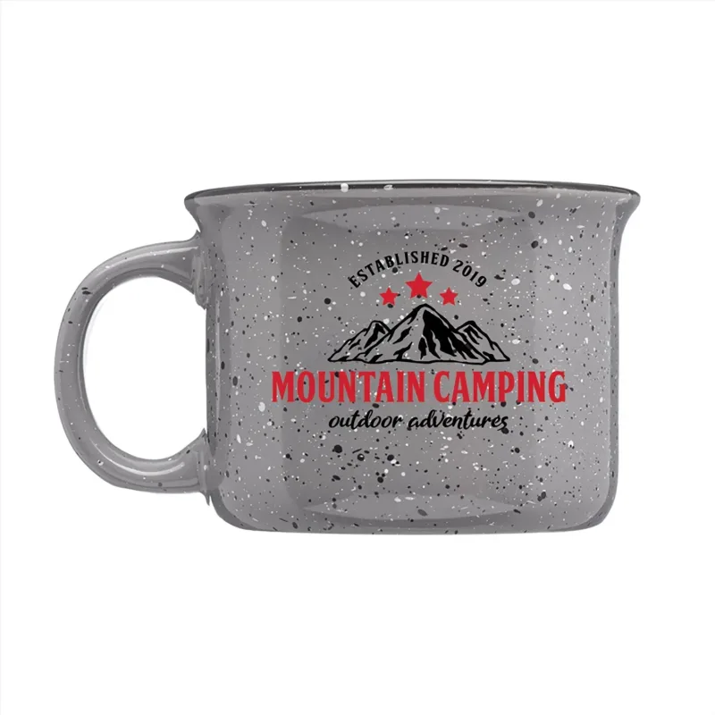 8 oz. Speckled Hearth Ceramic Mug w/ Full Color Imprint — view 2