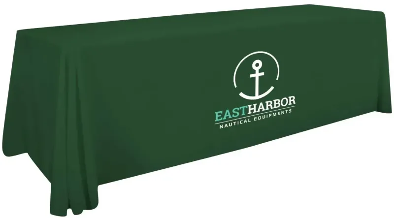 8' Stain-Resistant 3-Sided Table Throw (Full-Color Imprint, One Location) — view 12