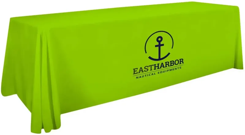 8' Stain-Resistant 3-Sided Table Throw (Full-Color Imprint, One Location) — view 13