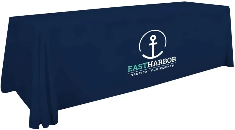 8' Stain-Resistant 3-Sided Table Throw (Full-Color Imprint, One Location) — view 14