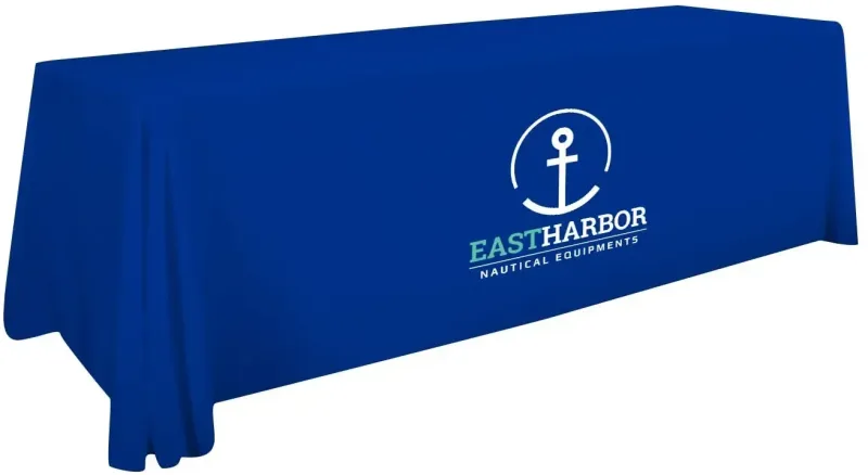 8' Stain-Resistant 3-Sided Table Throw (Full-Color Imprint, One Location) — view 18