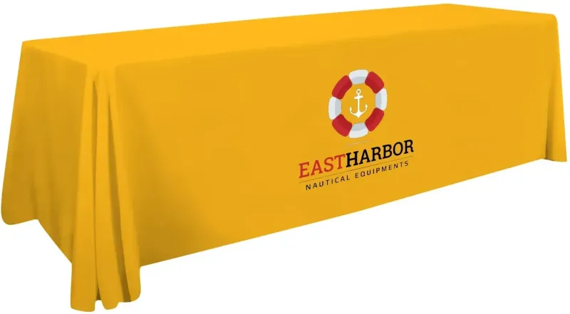 8' Stain-Resistant 3-Sided Table Throw (Full-Color Imprint, One Location) — view 20