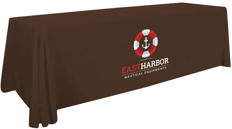 8' Stain-Resistant 3-Sided Table Throw (Full-Color Imprint, One Location) — view 8