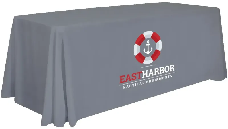 8' Stain-Resistant 4-Sided Table Throw (Full-Color Imprint, One Location) — view 11