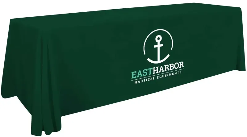 8' Stain-Resistant 4-Sided Table Throw (Full-Color Imprint, One Location) — view 12