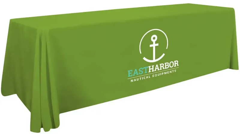 8' Stain-Resistant 4-Sided Table Throw (Full-Color Imprint, One Location) — view 13