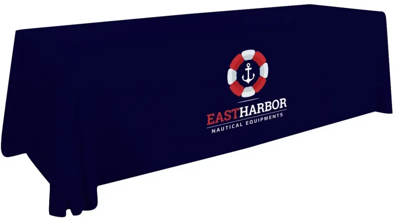 8' Stain-Resistant 4-Sided Table Throw (Full-Color Imprint, One Location) — view 14