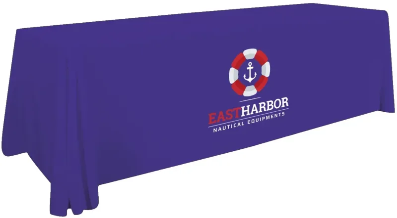 8' Stain-Resistant 4-Sided Table Throw (Full-Color Imprint, One Location) — view 16