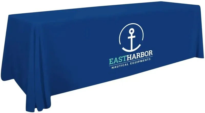 8' Stain-Resistant 4-Sided Table Throw (Full-Color Imprint, One Location) — view 18