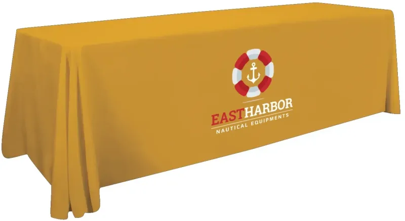 8' Stain-Resistant 4-Sided Table Throw (Full-Color Imprint, One Location) — view 20