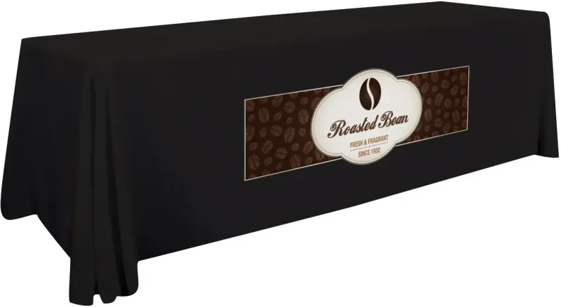 8' Stain-Resistant 4-Sided Table Throw (Full-Color Imprint, One Location) — view 6