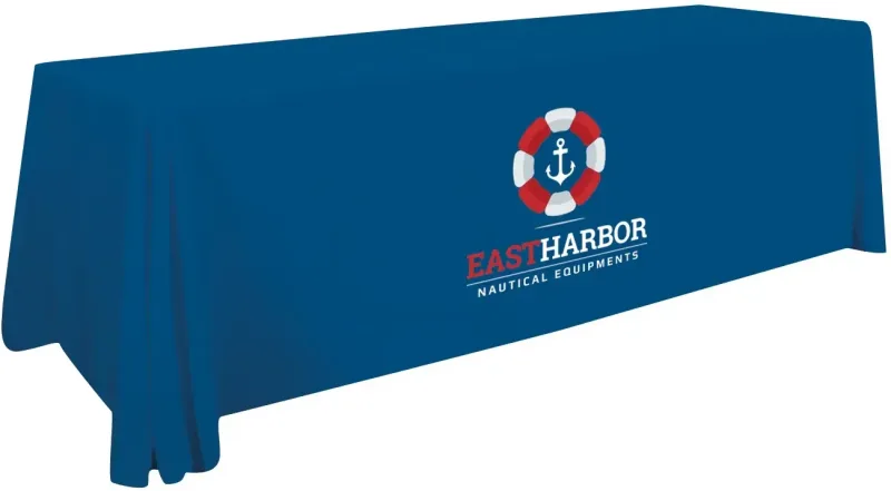 8' Stain-Resistant 4-Sided Table Throw (Full-Color Imprint, One Location) — view 7