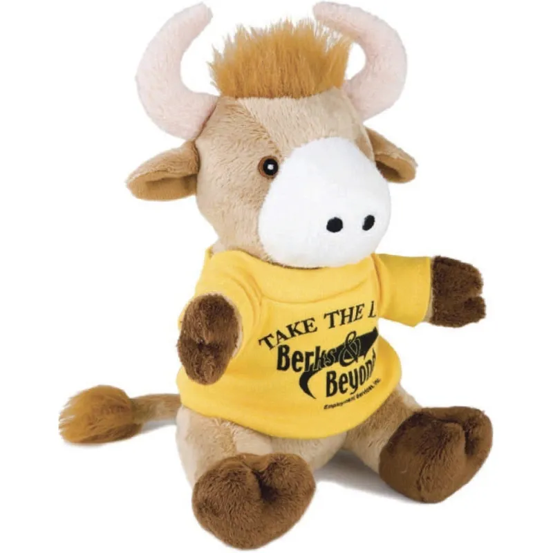 Super Soft Stuffed Bull - 8"