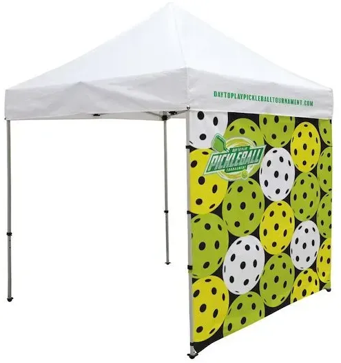 8' Tent Wall with Middle Zipper (Dye Sublimated, Single-Sided)