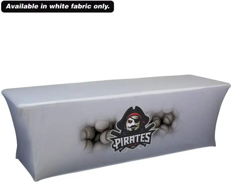 8' UltraFit Curve Table Throw (Full-Color Front Only) — view 2