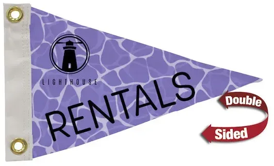 8" x 12" Polyester Pennant Flag Double-Sided