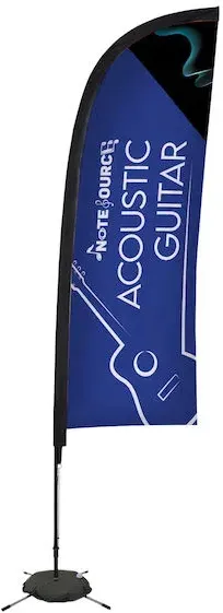 9' Elite Blade Nylon Sail Sign Kit (Single-Sided with Scissor Base)