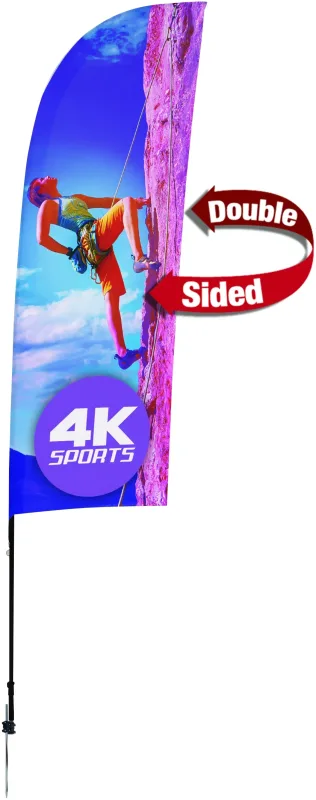 9' Streamline Blade Sail Sign Kit (Double-Sided with Ground Spike) — view 7