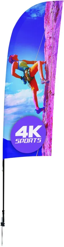 9' Streamline Blade Sail Sign Kit (Single-Sided with Ground Spike) — view 6