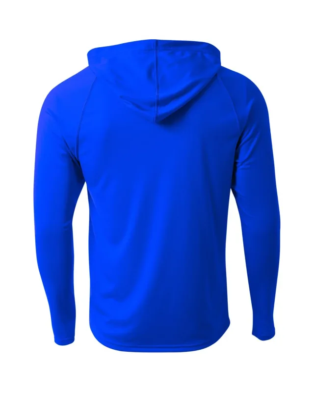A4 Men's Cooling Performance Long-Sleeve Hooded T-shirt — view 10