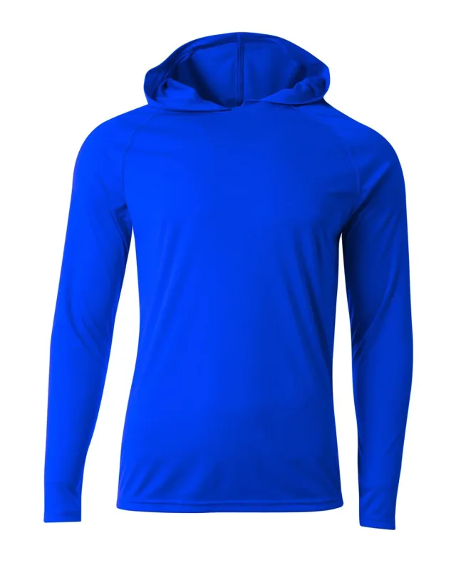 A4 Men's Cooling Performance Long-Sleeve Hooded T-shirt — view 11