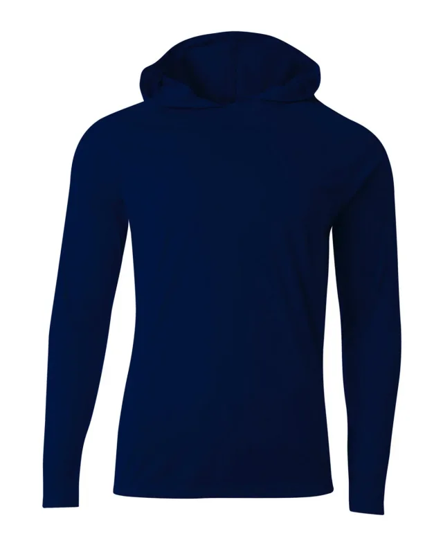 A4 Men's Cooling Performance Long-Sleeve Hooded T-shirt — view 14