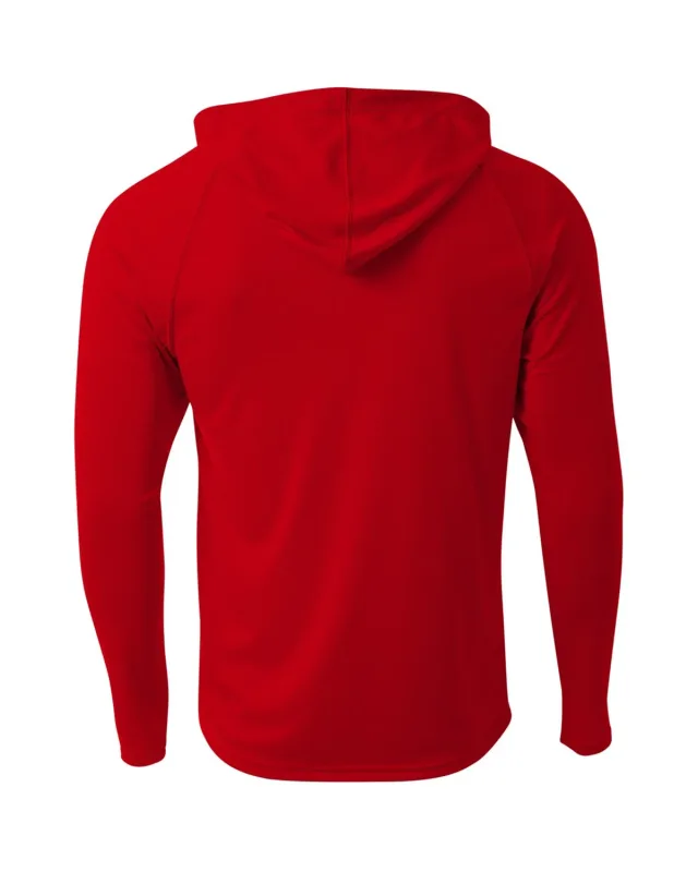 A4 Men's Cooling Performance Long-Sleeve Hooded T-shirt — view 16