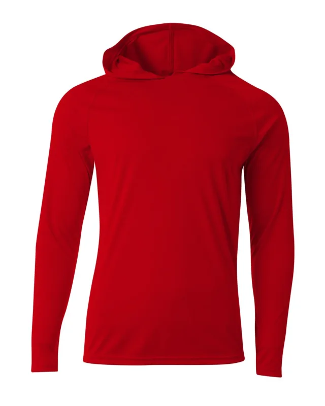 A4 Men's Cooling Performance Long-Sleeve Hooded T-shirt — view 17