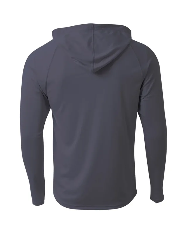 A4 Men's Cooling Performance Long-Sleeve Hooded T-shirt — view 19