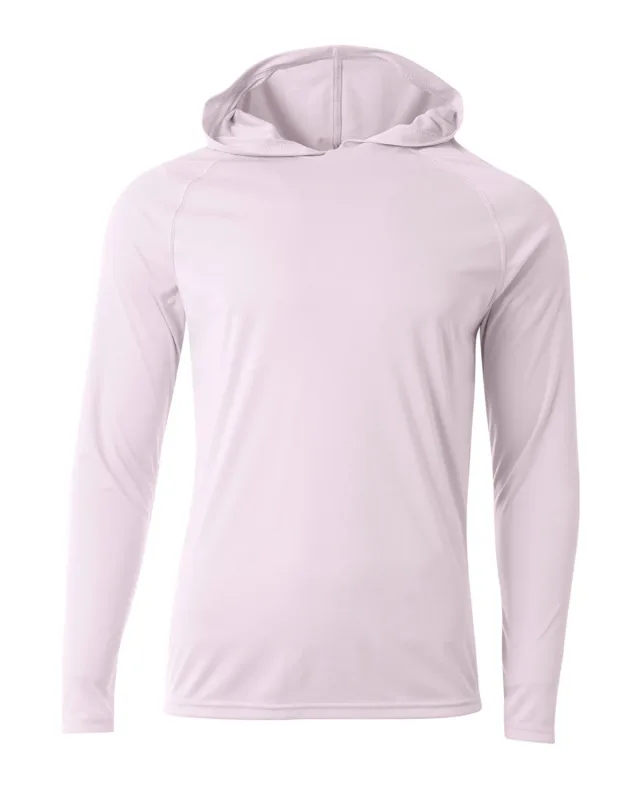 A4 Men's Cooling Performance Long-Sleeve Hooded T-shirt — view 2